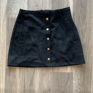 Button Down Black Mini Skirt from HYFVE
